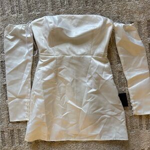 Lulu's White Off-Shoulder Mini Dress